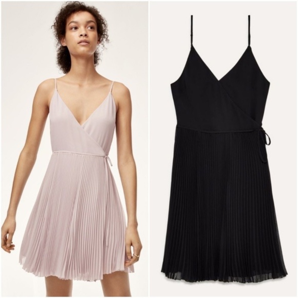 Black Wilfred (Aritzia) wrap dress